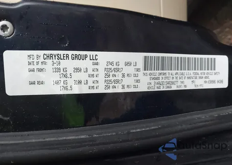 2010 Volkswagen Routan Se из США, поврежденный, VIN 2V4RW3D15AR280277